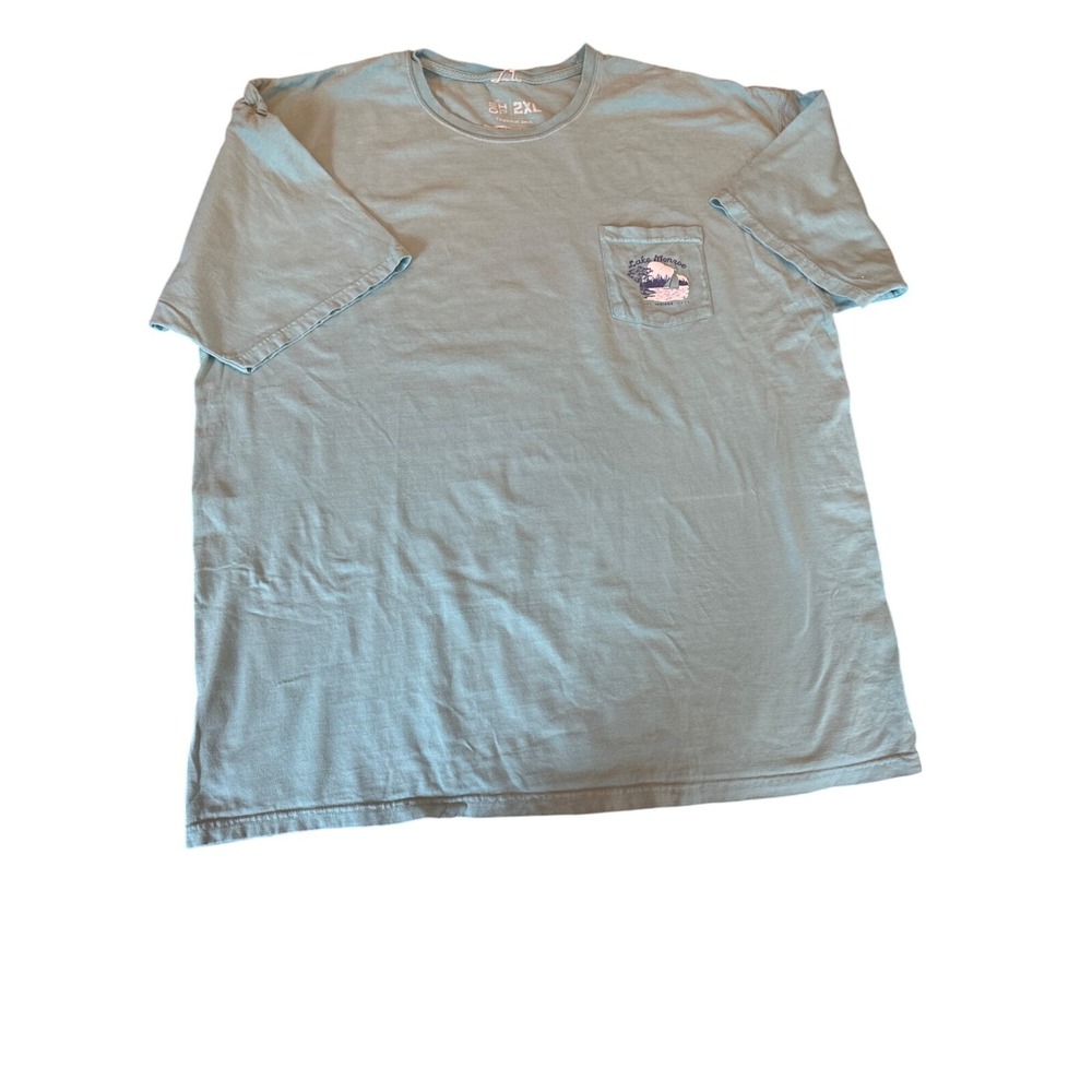 Lake Monroe‎ State Indiana Park Graphic T-Shirt 2XL Turquoise 100% Cotton